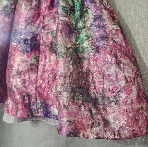 Rare Editions Big Bow Shoulder Fancy Party Dress Puffy Pastel  - Girls Size 6X. - Picture 8 of 9